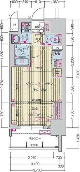 プレリス四日市ティエルナの間取り