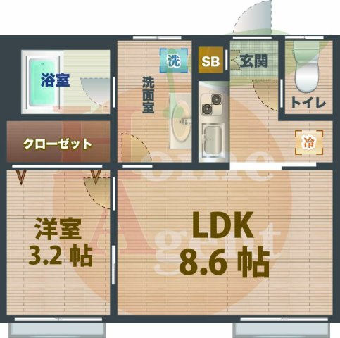 【間取り】 | サニー高円寺 | 2Kのお部屋です。