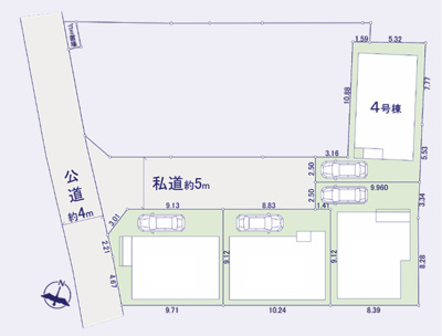 【区画図】 | 座間市座間1丁目　新築戸建て　全4棟　【仲介手数料無料】