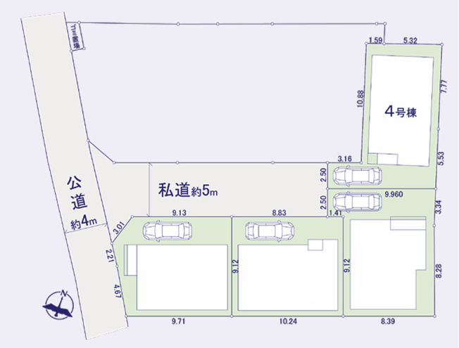 【区画図】 | 座間市座間1丁目　新築戸建て　全4棟　【仲介手数料無料】