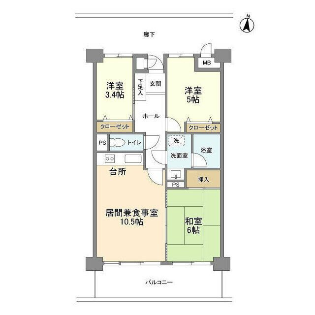 けやき通り南参番館の間取り