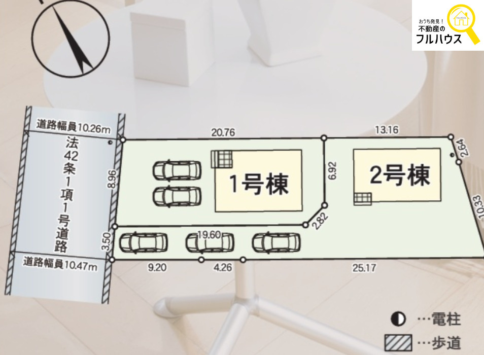 八戸市尻内町 第16-1号棟の区画図