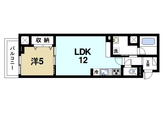 グラシア西大寺　住居の間取り