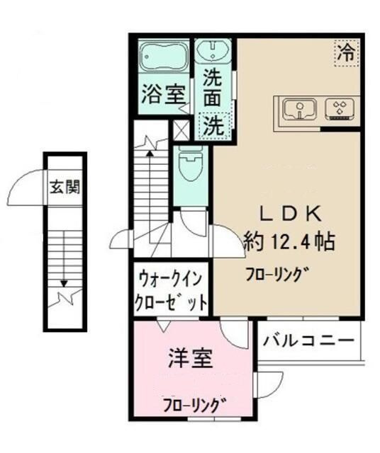 サクラガオカ荘の間取り|間取りです。