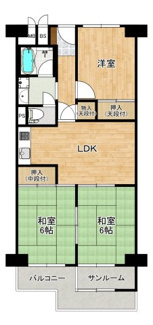 【間取り】 | エバーグリーン第二住吉