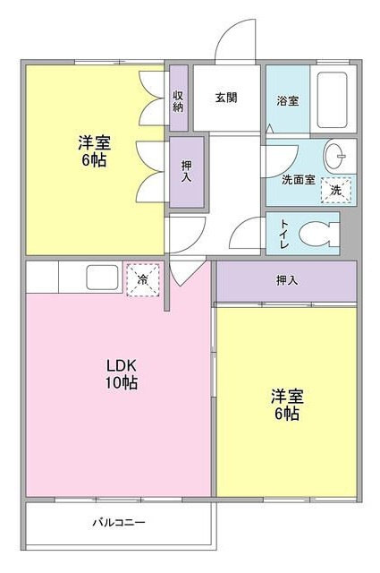 武蔵関マンション５号棟の間取り|間取りです。