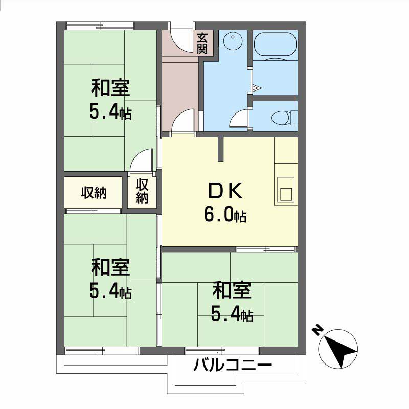 スカイコーポBの間取り
