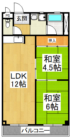 【間取り】 | サニーハイツ健翔