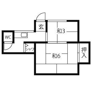 鈴蘭荘の間取り