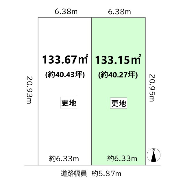 紫竹上芝本町 土地(東側)の土地図