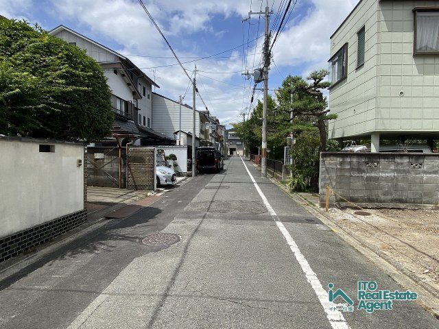 紫竹上芝本町 土地(東側)の前面道路含む現地写真