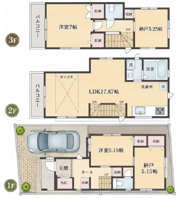 市川市中山3丁目　新築戸建て　A号棟/全4棟