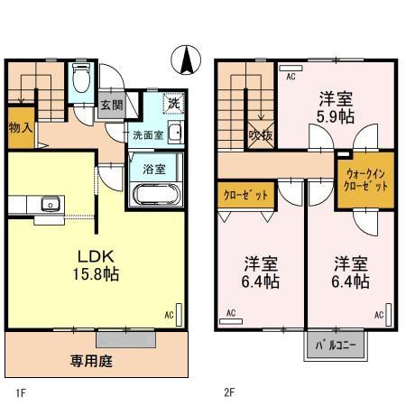 リースランドネオス春日弐番館　Ｃの間取り