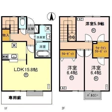 リースランドネオス春日弐番館　Ｃの間取り