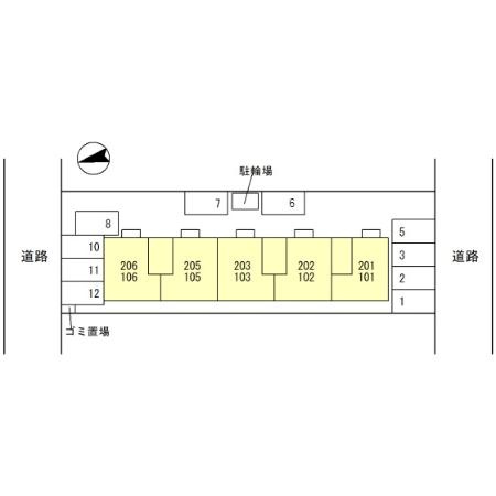 サニーコート聖Ⅲの区画図