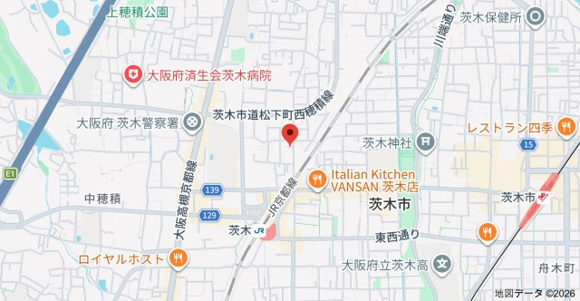 茨木市春日１丁目貸家の地図