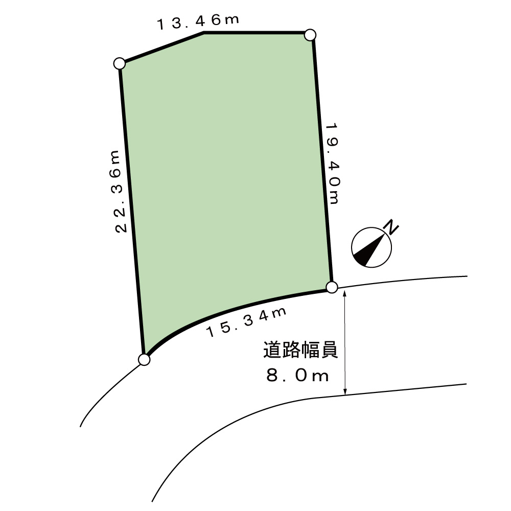 桂岡町　土地の土地図