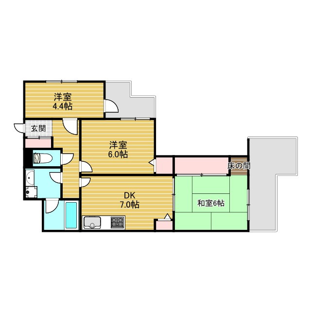 セントラル豊中東の間取り