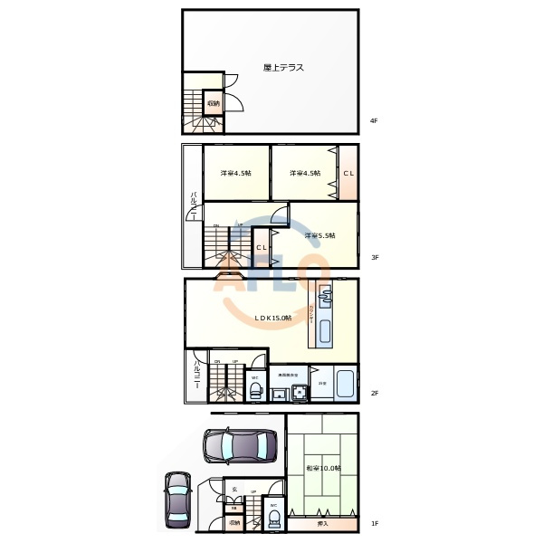 杭全2丁目戸建ての間取り|杭全2丁目戸建て　間取り
