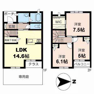 ディアス福泉Cの間取り