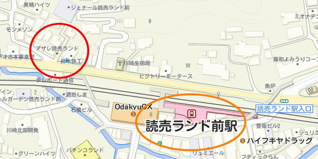 川崎市多摩区西生田１丁目のアパートの地図