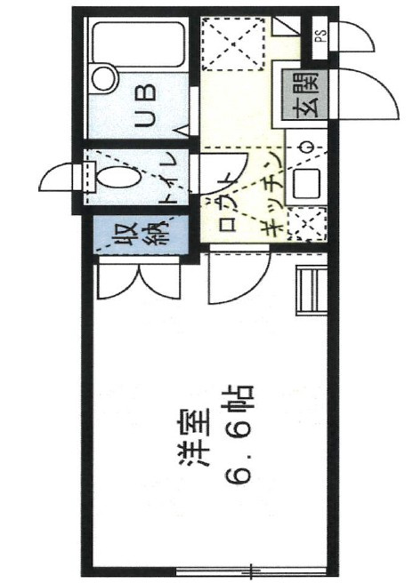 川崎市多摩区西生田１丁目のアパートの間取り|広々ロフトのついたお部屋です