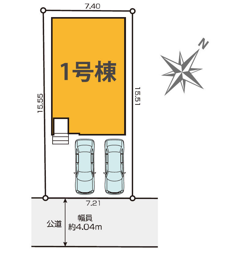 新築戸建　静岡市駿河区小鹿10期　全1棟　1号棟の区画図