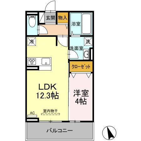 ブランネージュ東小串の間取り