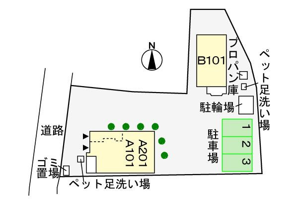 ｇｒａｃｅⅡAの駐車場