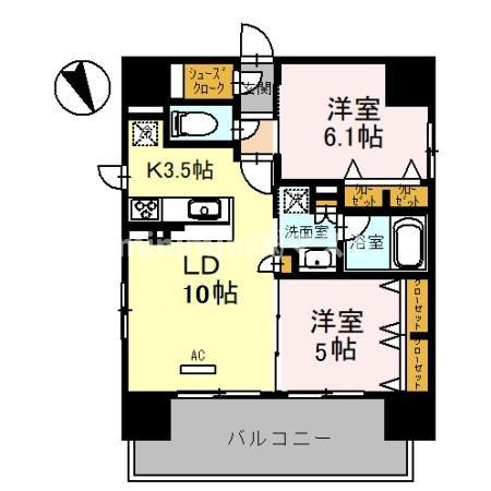 プレサンス四天王寺の間取り