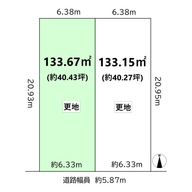 紫竹上芝本町 土地(西側)の土地図