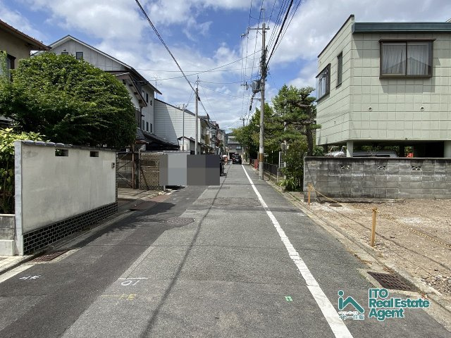 紫竹上芝本町 土地(西側)の前面道路含む現地写真