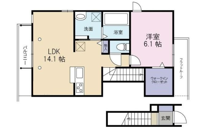 コンフォルト砧の間取り|間取りです。