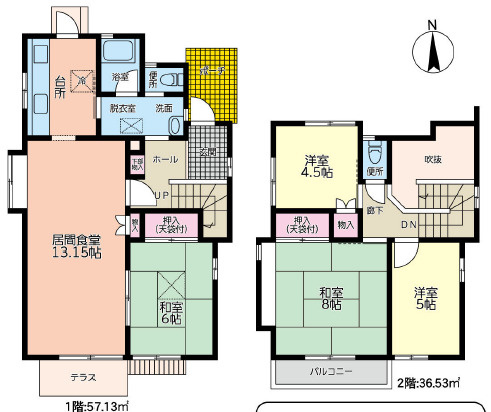 山崎　中古戸建の間取り