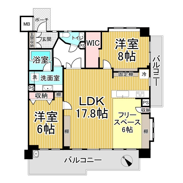 ファミールグラン岡崎東山荘の間取り
