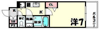 【間取り】 | プレサンス三宮ポルト
