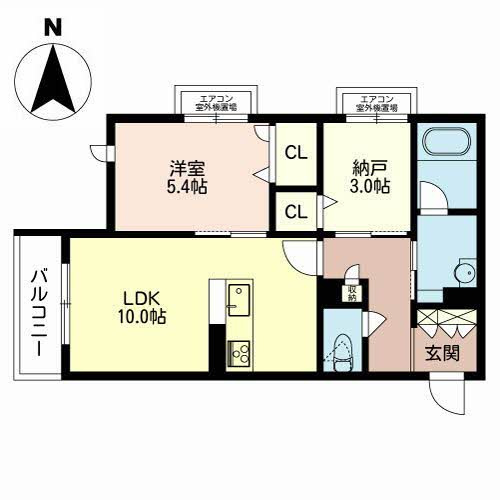 シャーメゾンセレーノBの間取り