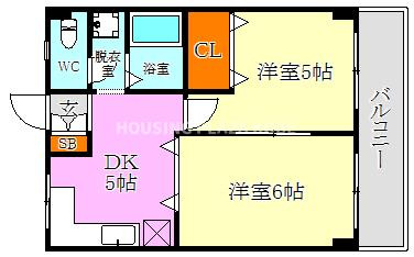 離宮前グリーンハイツの間取り