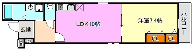 フジパレス須磨鷹取Ⅰ番館の間取り