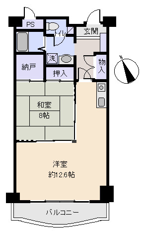 中銀ライフケア咲見20号館の間取り