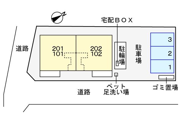 グランブルーの駐車場