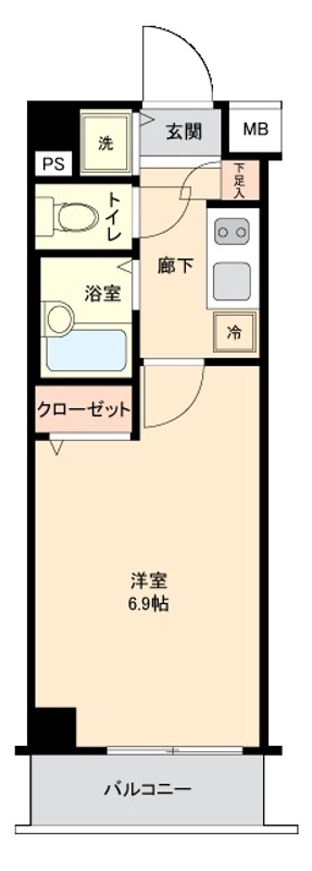 板橋区常盤台３丁目の賃貸マンションの間取り