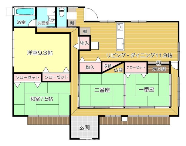 名護市喜瀬の間取り