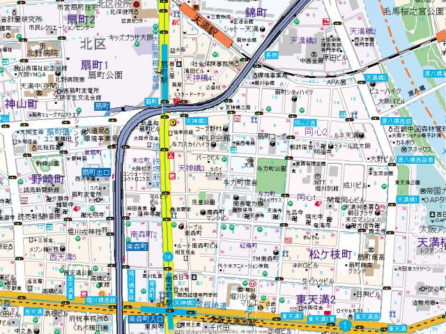 【地図】 | アスヴェル南森町