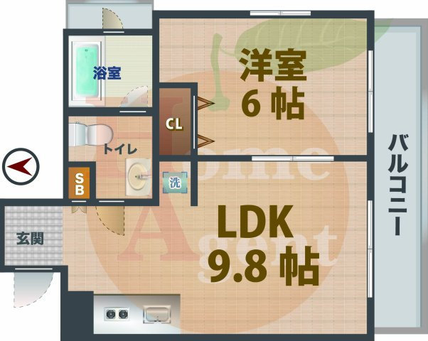 【間取り】 | スコーグ | 1LDKのお部屋です。