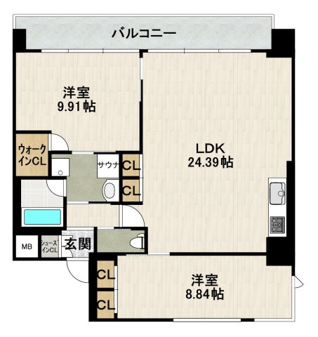 プレジオ宝塚ASIANの間取り