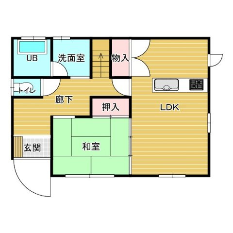 松島町高城字城内一の間取り|LDKとつながる癒やしの空間。客間としても独立して使えます
