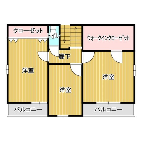 松島町高城字城内一の間取り|大容量WIC×全室バルコニー直結！光と風が抜ける開放的な2階建て