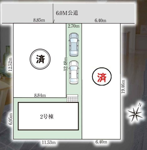 松戸市六高台４丁目新築戸建【六実小学校：2分】の区画図|区画配置図