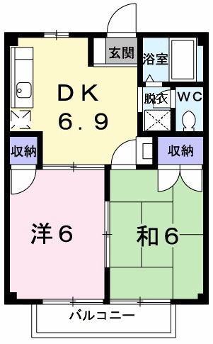 ハイツＫＵＷＡＯの間取り|間取図